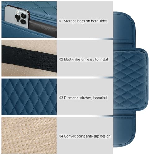carleef Arm Rest Cover for Car,Leather+Memory Foam Center - Product Imagery