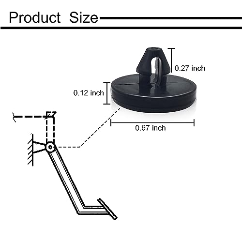 Ajxn 4 PCS Brake Pedal Pad and Light Switch Stopper - Black - Product Imagery