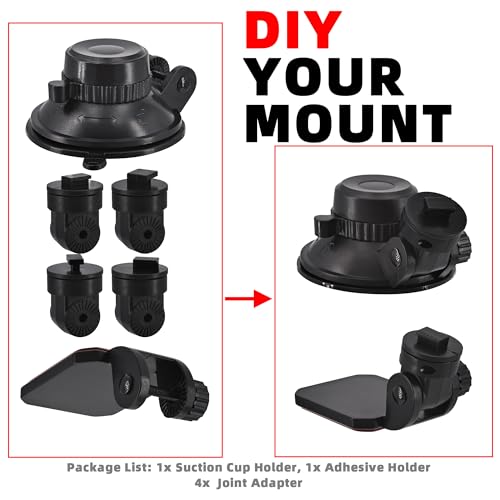 Mini Windshield Suction Cup Mount Dashboard Adhesive Sticky - Product Imagery