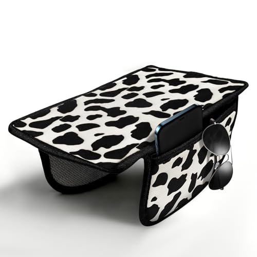 Cow Print Armrest Cover with 2 Side Pockets & Storage Bags, Cute - Product Imagery