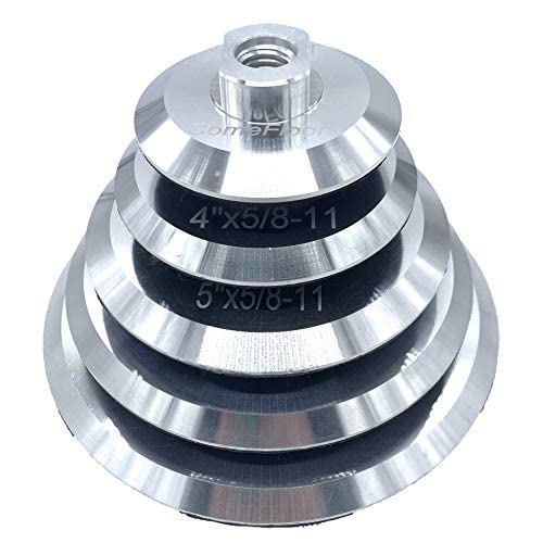 Aluminum Backer Pad, 5 Inch Hook and Loop Backing Pad, 5/8”-11 - Product Imagery