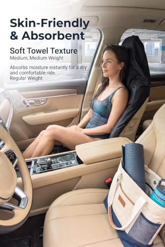 2 PCS Front Car Seat Protector, Waterproof Sweat Resistant Car - Product Imagery