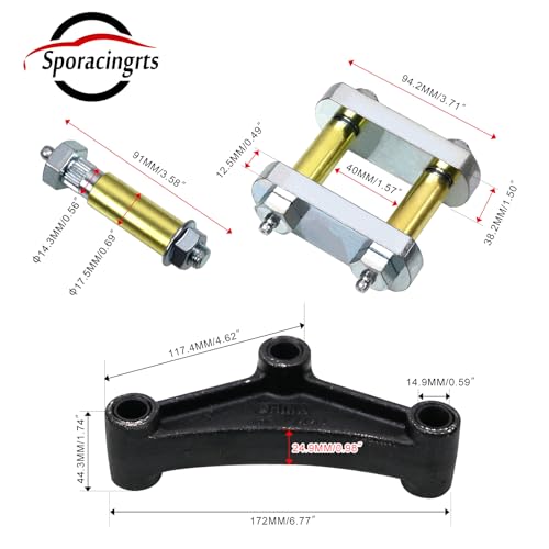 Sporacingrts Heavy Duty Shackle Upgrade Kit with 2Pcs Trailer - Product Imagery