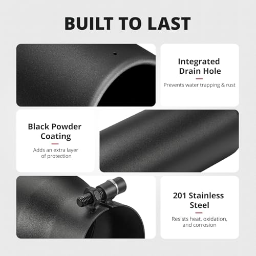 EVIL ENERGY 3" to 5" Diesel Exhaust Tip for Trucks, Universal - Product Imagery