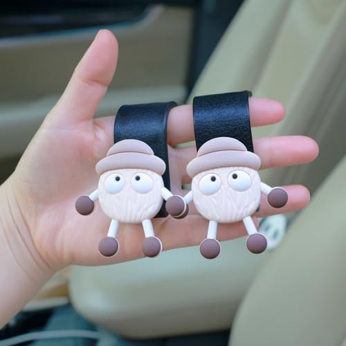 Car Seat Headrest Hooks for Purses and Bags Cute Plush Soot - Product Imagery