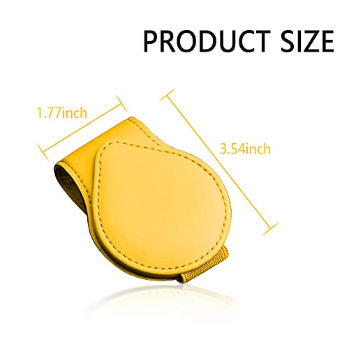 OFBAND Magnetic Sunglass Holder for Visor, PU Leather Car - Product Imagery