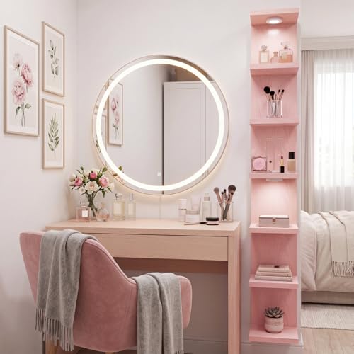 Fixwal 7 Tier Wall Shelf with LED Lights Lack Shelf for Room - Product Imagery