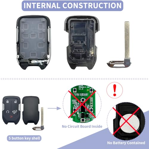 Key Fob Shell Case Replacement Fits for Chevy Silverado 2022 - Product Imagery