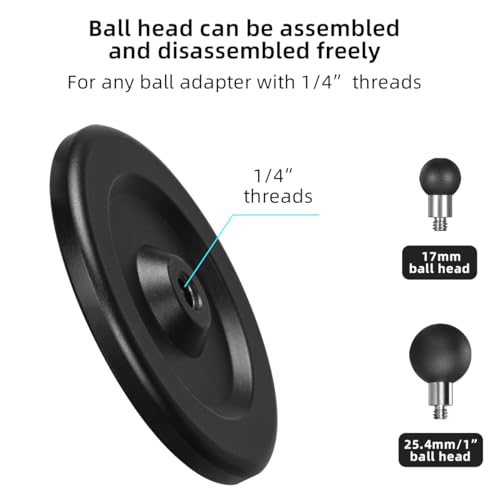 FANAUE Cell Phone Holder Base with 1" Ball Head Magnetic Car - Product Imagery