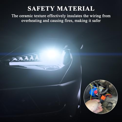 Yourkar 2PCS Ceramic H4 9003 HB2 Wiring Harness Headlight - Product Imagery
