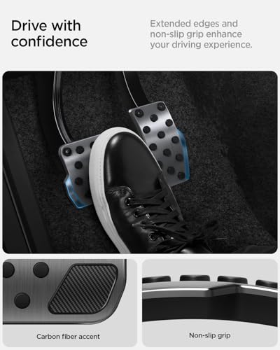 Spigen Stainless Steel Performance Pedal Cover for All Model 3 - Product Imagery