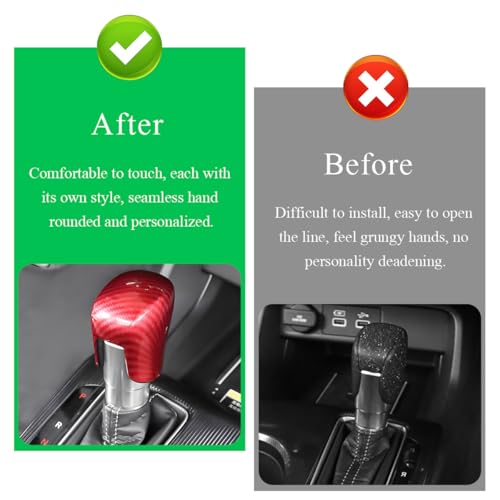 povtii Car Shift Knob Cover, Shifter Cap for CRV HRV 2023 2024 - Product Imagery