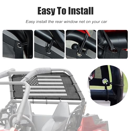 Rear Window Net for Polaris RZR PRO XP 4 / Pro R / Turbo R, US - Product Imagery