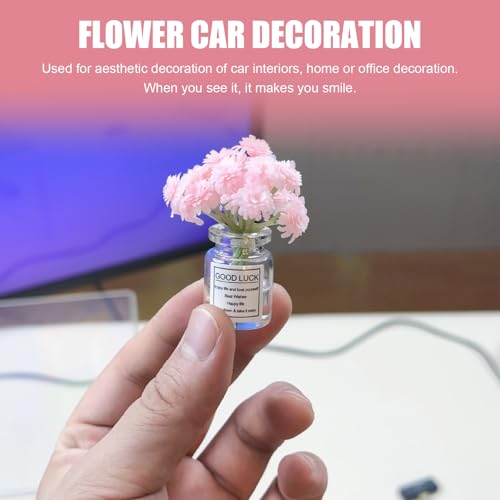3 PCS Car Dash Flower Ornaments, Cute Mini Cherry Blossom - Product Imagery