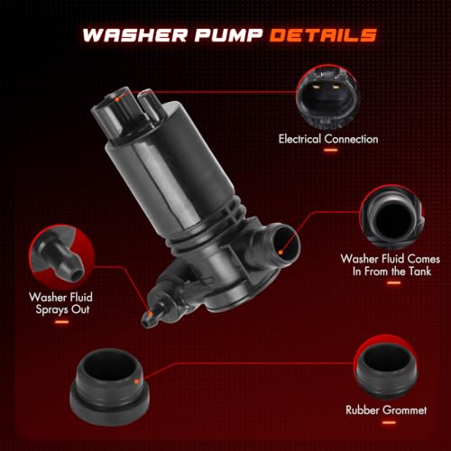 cciyu Front Rear Windshield Washer Pump Fit For Nissan For Tiida - Product Imagery