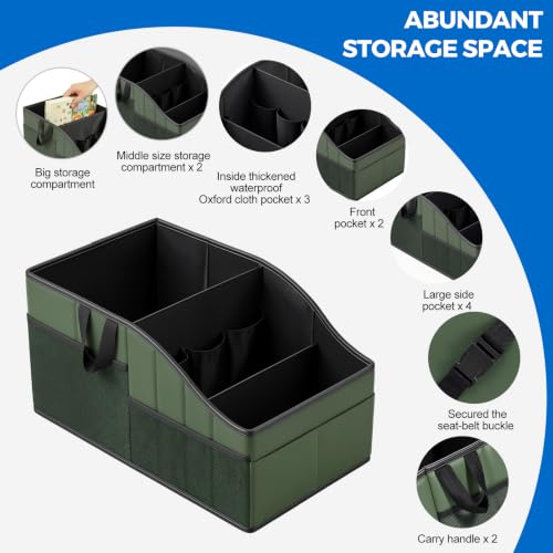 WHHMK Sturdy Leather Car Storage Support Up to 33 LB of Weight, - Product Imagery