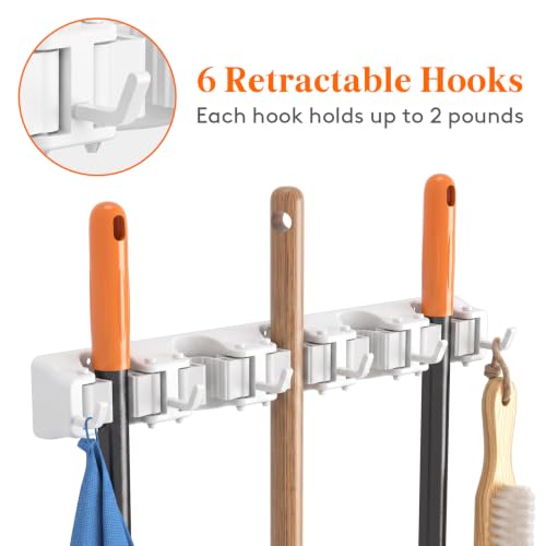 Lifewit Mop and Broom Holder Organzier Wall Hanging Mount, - Product Imagery
