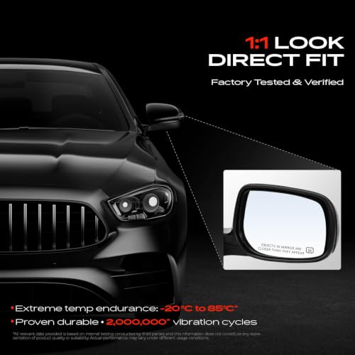 A-Premium Passenger Side Power Door Mirror Compatible with Toyota - Product Imagery