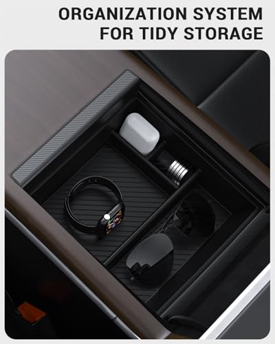 BASENOR Center Console Organizer Tray for 2026-2022 Tesla Model - Product Imagery