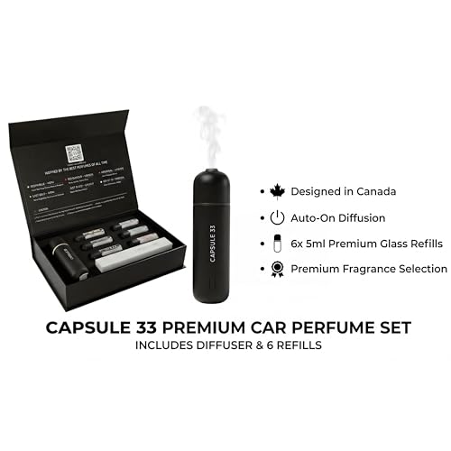 Car Perfume Diffuser, (UPGADED) Air freshener, Waterless - Product Imagery