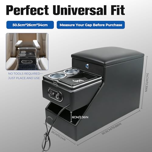 Center Console Organizer for Minivans, SUVs & Middle Van Seats - - Product Imagery