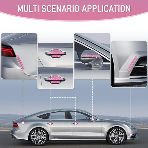 10 PCS Bling Car Door Handle Protector, Shiny Crystal Rhinestone - Product Imagery