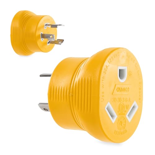 Camco PowerGrip 30 Amp 3-Prong Generator Adapter - Featuring a - Product Imagery