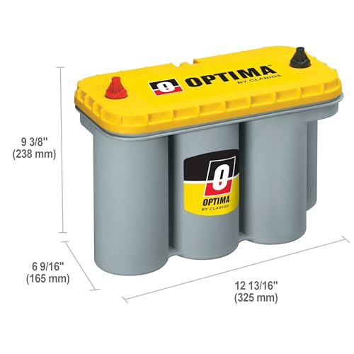 OPTIMA® Batteries High Performance D31T YELLOWTOP® Sealed AGM - Product Imagery