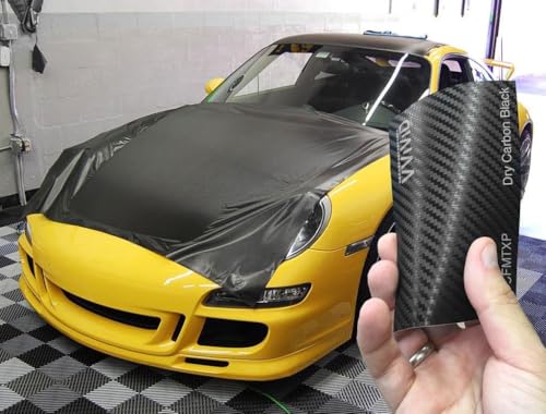 VViViD XPO Black Carbon Fiber 5ft x 1ft 8yr Car Wrap Vinyl Roll - Product Imagery
