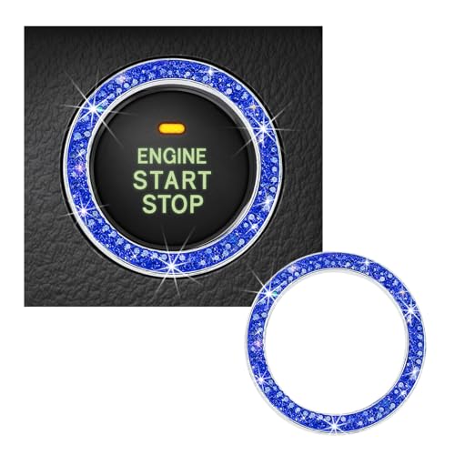 Kewucn Bling Crystal Double Rhinestone Car Engine Start - Product Imagery