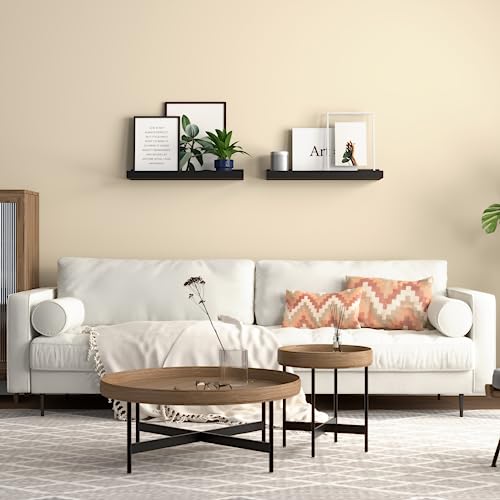 Boswillon Floating Shelves Set of 2, Small Wall Shelf with Lip, - Product Imagery