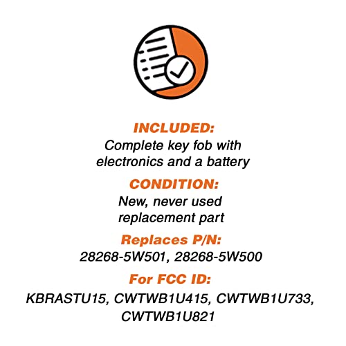 2X Key Fob Keyless Entry Remote Key Replacement for Nissan - Product Imagery