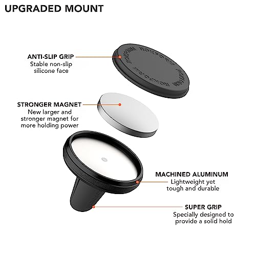 Rokform Magnetic Vent Phone Mount, Super Grip Clip (Black) - Product Imagery