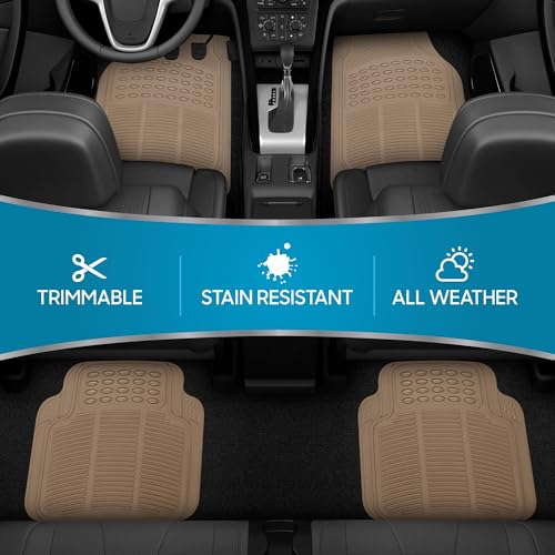 BDK ProLiner Floor Mats for Cars Trucks SUV, 4-Piece All-Weather - Product Imagery
