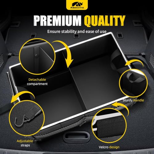 MIKKUPPA Trunk Organizer with Lid - 65L Collapsible Car Organizer - Product Imagery