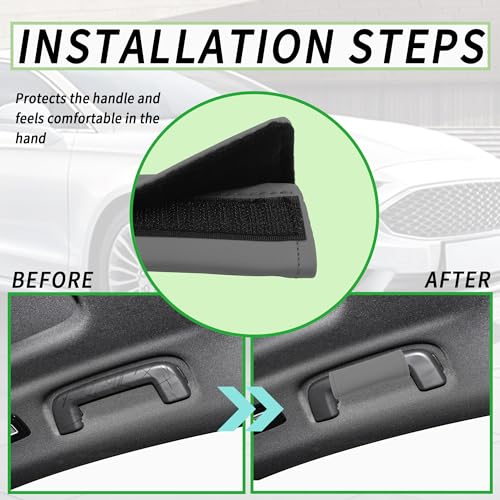 carleef 2PCS Leather Inside Car Door Handle Protector,Colorful - Product Imagery