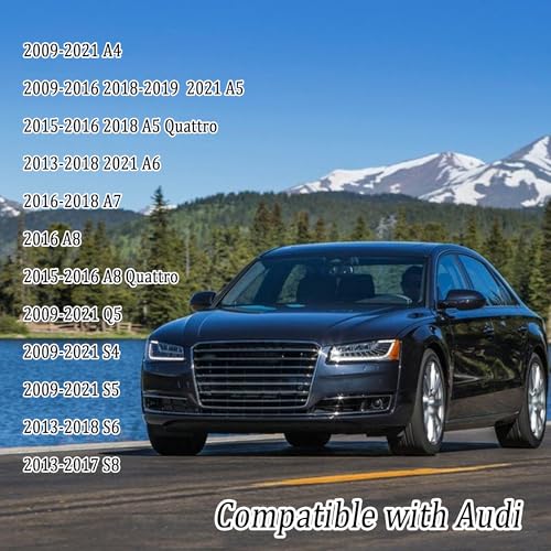 Car Push Start Button Cover Compatible with Audi,Cool Aluminum - Product Imagery