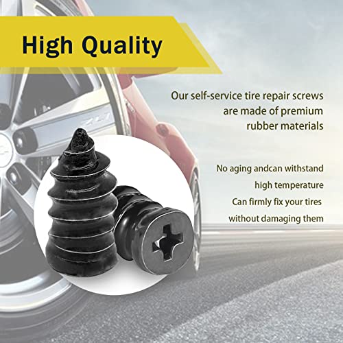 60PCS Tire Repair Rubber Nail, Vacuum Tire Repair Kits Spiral - Product Imagery