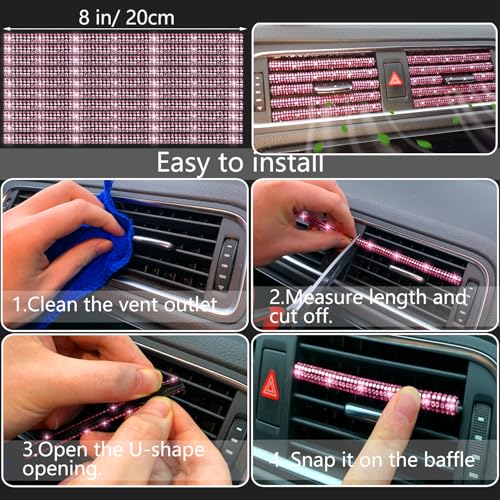 NBTEPEM 27-Piece Bling Car Accessories Set - Universal Fit - Product Imagery