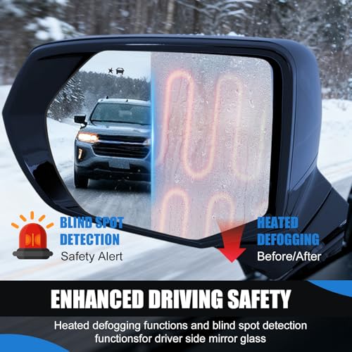 Driver Side Mirror Glass Replacement Compatible with 2021-2025 - Product Imagery