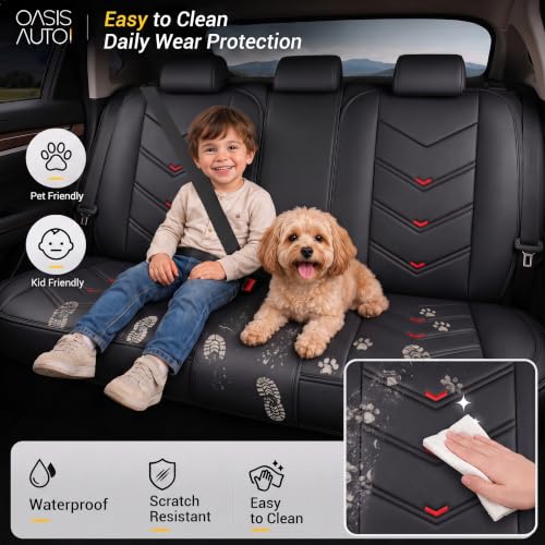 Seat Covers Full Set, Black Seat Covers for Cars 5 Seats, Car - Product Imagery