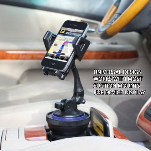 USA GEAR Adjustable Cup Holder Suction Mounting Surface - - Product Imagery