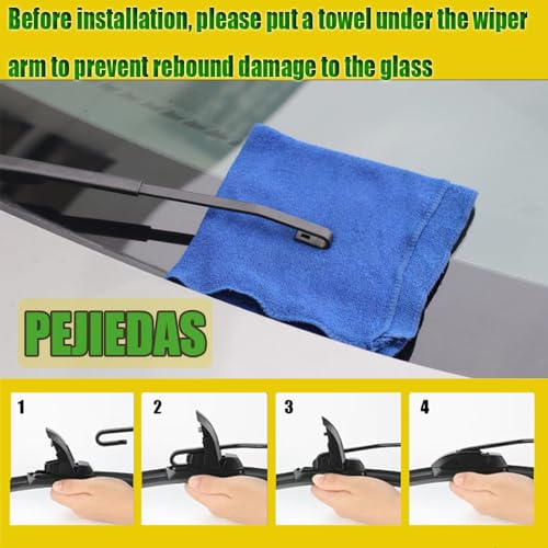 3 Replacement Wiper Blades For Kia Seltos 2021 2022 2023 2024 - Product Imagery
