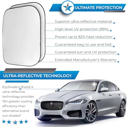 EzyShade Car Windshield Sun Shade. See Vehicle Size-Chart. - Product Imagery