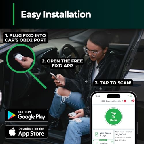 FIXD Bluetooth OBD2 Scanner - Car Diagnostic Check Engine Code - Product Imagery