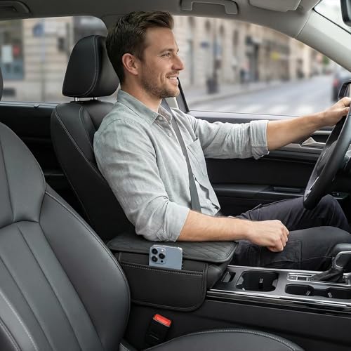 Center Console Cover with 2 Storage Bags, Universal Arm Cover - Product Imagery