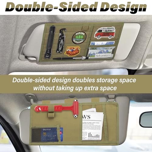 BFXM Tactical Visor Organizer, Car Visor Organizer, Sunvisor - Product Imagery
