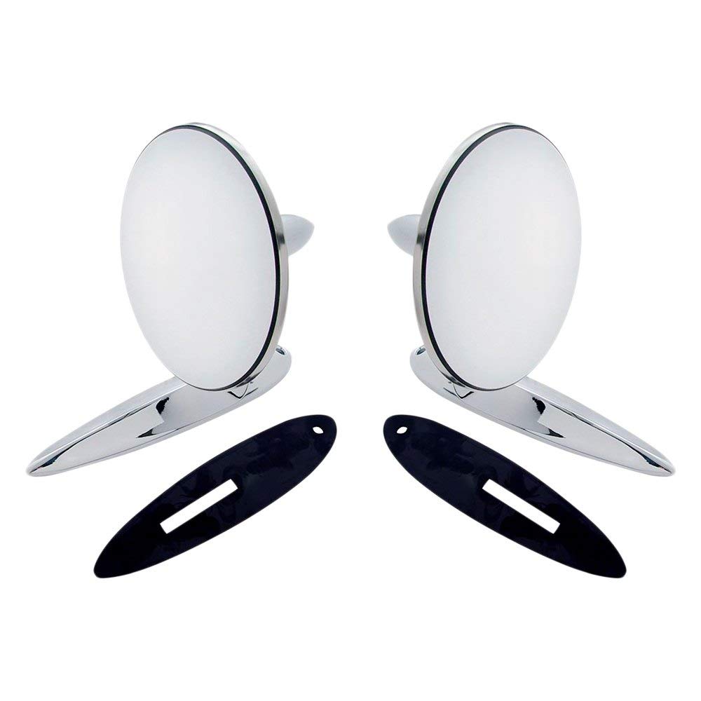 United Pacific 110745 Stainless Steel Exterior Mirror Bundle Set - Product Imagery