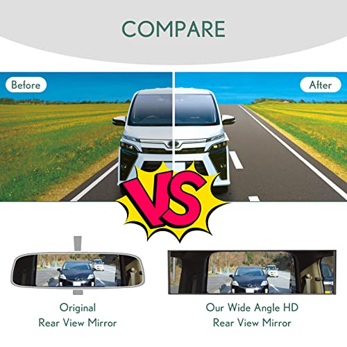 2PCS Rear View Mirror, Interior Clip-on Wide Angle Mirror - Product Imagery