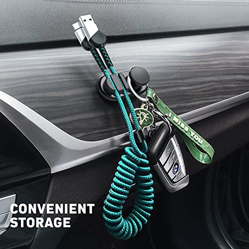 Car Dashboard Hook & Cable Organizer, Adhesive Cord Holder, - Product Imagery